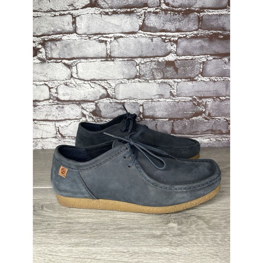 Clarks Wallabees Combi Blue Suede Leather Chukka Boots Men’s Sz 10.5M US/44EU